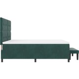  Krevet s box springom madracem i klupom u tamnozelenoj boji 180x200 cm | shoptok.hr