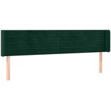 LED uzglavlje tamnozeleno 203x16x78/88 cm baršunasto | shoptok.hr