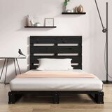  Posteljni okvir črn 75x190 cm trdna borovina 2FT6, (20738912) | Shoptok.si