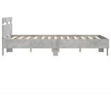 Okvir kreveta s uzglavljem LED siva boja betona 135 x 190 cm | Eponuda.com