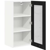 vidaXL Viseča omarica Riga 2 pcs Črna Orehovina 40 x 31 x 80 cm | Shoptok.si