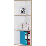 Livetastic KOTNI REGAL 33/100/33 cm bela, medeni hrast Cene