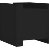  Noćni ormarić crni 45 x 50 x 50 cm od konstruiranog drva | Eponuda.com