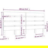  Uzglavlje bijelo 180 x 3 x 80 cm od masivne borovine | shoptok.hr