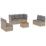  8-dijelni set vrtnih sofa od poliratana s jastucima bež | shoptok.hr