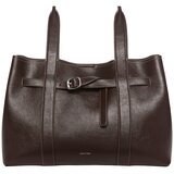 Calvin Klein Jeans Ročne torbice Lv04f3549g Buckle Medium Work Tote Kostanjeva Cene