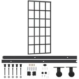  Klizna vrata s priborom ESG staklo i aluminij 90 x 205 cm | shoptok.hr