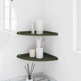  Lebdeća polica s policom 2 pcs Maslinasto zelena 30 x 30 x 2 cm - Maslinovo zelena 30 cm 2 | shoptok.hr