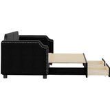  Dnevni krevet na razvlačenje s ladicama crni 80x200 cm tkanina | shoptok.hr