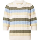 Nümph Pulover 'Dulcia' boja pijeska / svijetloplava / svijetložuta / maslinasta | shoptok.hr