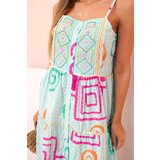 Kesi Włoski Women's cotton dress with a colorful pattern blue | shoptok.hr