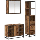 vidaXL set namještaja za kupaonicu 3 pcs staro drvo 80 x 33 x 60 cm | shoptok.hr