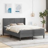  Okvir kreveta s madracem Tamno siva 137 x 190 cm Baršun | shoptok.hr