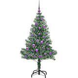  Umjetno Božićno Drvo s Snježnim Flokom i LED Svjetlom 150 cm | shoptok.hr