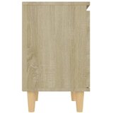  Noćni ormarići s drvenim nogama 2 kom boja hrasta 40x30x50 cm Smeđa | shoptok.hr