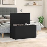  Škrinja za pohranu crna 84 x 42 x 46 cm od konstruiranog drva | Eponuda.com
