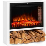 Klarstein Mauna Loa, električni kamin, 2000 W, LED plamen, daljinsko upravljanje, drvena polica, bijeli | shoptok.hr