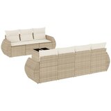 Maison Chic Seti vrtnega pohištva - Vrtna garnitura - Vrtni pohištvo set 8-delna z blazinami bež poli ratan, (21801826) | Shoptok.si