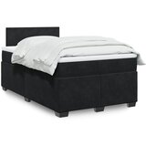 vidaXL Box spring postelja z vzmetnico črna 120x200 cm žamet Cene