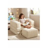 Atelier Del Sofa Puflu dečija sofa na razvlačenje 90 × 70 cm, krem Cene