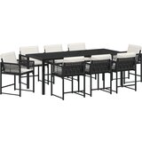 vidaXL Vrtni set za objed 9 pcs Crna poliratan Cijene