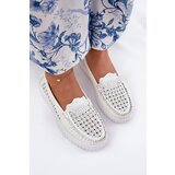 VINCEZA Leather Women's Moccasins With Openwork Pattern | shoptok.hr
