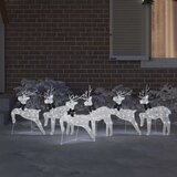  LED Riječni jeleni 6 pcs Srebrno tkanina | shoptok.hr