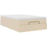  Otomanski okvir kreveta s madraca krem 120x190 cm od tkanine | Eponuda.com