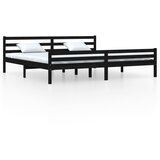 Furnova Posteljni okvir črn iz trdnega lesa 200x200 cm, (21934316) | Shoptok.si