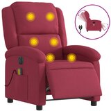 Maison Chic Električni masažni naslanjač - Relax naslanjač vinsko rdeč žamet, (22042582) Cene