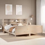  Krevet s regalom za knjige bez madraca 200 x 200 cm od borovine | shoptok.hr