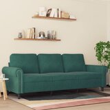 vidaXL Kavč trosed temno zelen 180 cm žamet Cene