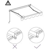  Tenda na ručno uvlačenje 450 x 300 cm plavo-bijela | shoptok.hr