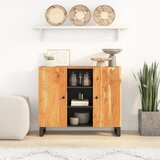  Komoda s 2 vrata 90 x 33 x 75 cm od masivnog drva bagrema Cene