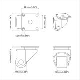  Kaster 2 pcs Srebrno 50 mm Najlon | shoptok.hr
