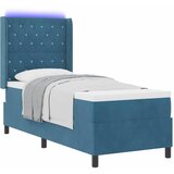  Krevet s opruga kutije s madracem Plava 80 x 200 cm Baršun | shoptok.hr