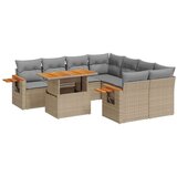  9-dijelni set vrtnih sofa s jastucima bež od poliratana | shoptok.hr
