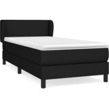  Krevet s oprugama i madracem crni 100 x 200 cm od tkanine | shoptok.hr
