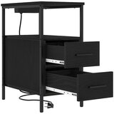  Noćni ormar 2 pcs Crni hrast 30 x 48 x 61 cm Konstruirano drvo | Eponuda.com