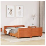 vidaXL Okvir kreveta bez madraca voštano smeđi 140x200 cm od borovine | shoptok.hr