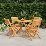 vidaXL 5-dijelni vrtni blagovaonski set od masivne tikovine | shoptok.hr