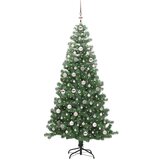 vidaXL Božično drevo med 300 LED z stojalom Zelena 240 cm PVC | Shoptok.si