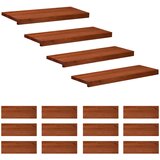 Step treads 16 kom. 80 x 30 x 2 cm Smeđa Čvrsto drvo bukve | shoptok.hr