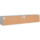 vidaXL Stenska TV omarica 2 kosa betonsko siva 80x30x30 cm inž. les | Shoptok.si