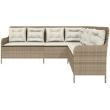  Vrtna sofa L-oblika sa jastucima bež od poliratana | shoptok.hr