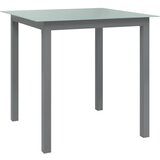  Vrtni stol svjetlosivi 80 x 80 x 74 cm od aluminija i stakla | shoptok.hr