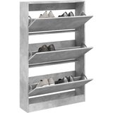  The Living Store Omarica za čevlje betonsko siva 80x21x125,5 cm inženirski les - Omarica Za Čevlje, (21485564) Cene