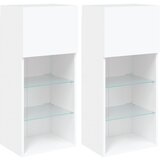 vidaXL TV omarica z LED lučkami 2 kosa bela 40,5x30x90 cm, (20977749) | Shoptok.si