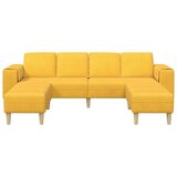  Tkaninska sofa Svijetlo žuta Baršunasta tkanina | shoptok.hr