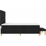  Krevet s opruga kutije s jastukom Crna 190 x 140 cm tkanina | shoptok.hr